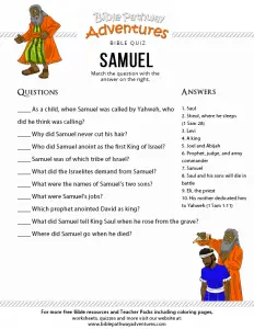 Samuel Worksheets Bible