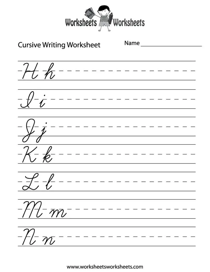 70 Cursive Worksheets For Handwriting Practice Kitty Baby Love
