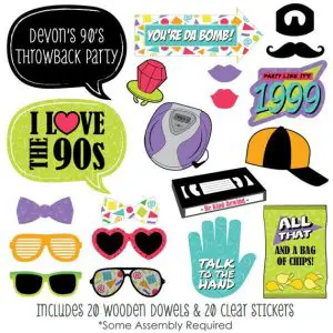 90’s Photo Booth Props Printable