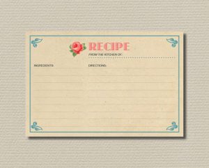 Bridal Recipe Cards