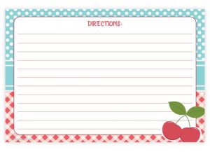 Cherry Recipe Cards