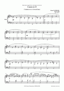 Christmas Canon Piano Sheet Music