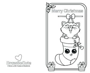 Christmas Card Coloring Pages