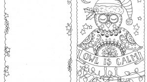 Christmas Card Coloring Printable