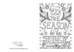 Christmas Cards Coloring Pages