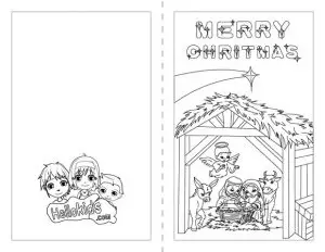 Christmas Cards Printable To Color