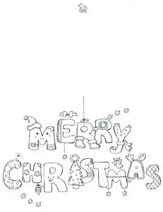 Christmas Cards to Color and Print For Free