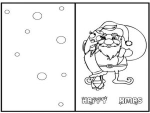 Christmas Greeting Cards Coloring Pages