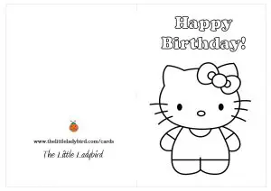 Color In Birthday Cards