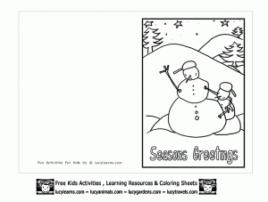 Colorable Christmas Cards