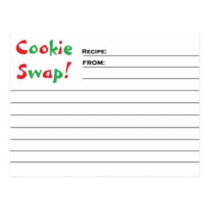 Cookie Exchange Recipe Cards