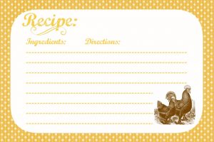 Country Recipe Cards