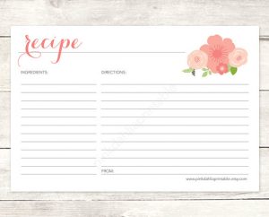 DIY Recipe Cards for Bridal Shower