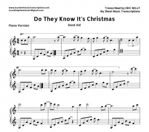 Do They Know it's Christmas Piano Sheet Music