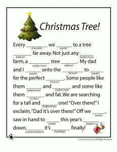 Free Christmas Mad Libs for Adults