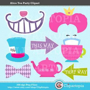 Free Printable Alice in Wonderland Photo Booth Props