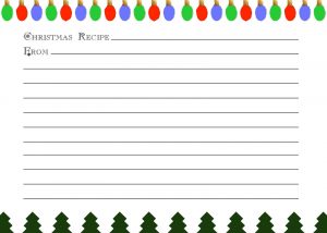 Free Printable Christmas Recipe Card Templates