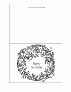 Free Printable Coloring Christmas Cards