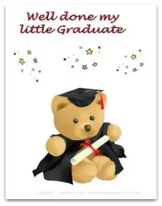 Free Printable Kindergarten Graduation Cards