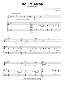 Happy Christmas Piano Sheet Music