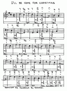 I‘ll Be Home For Christmas Piano Sheet Music