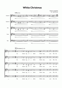 I’m Dreaming of a White Christmas Simple Piano Sheet Music