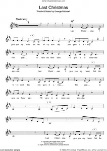 Last Christmas Free Piano Sheet Music