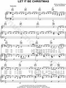Let It Be Christmas Piano Sheet Music Free