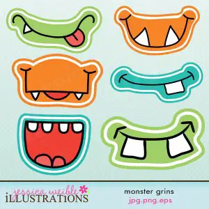 Monster Photo Booth Props Printable