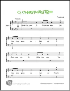 O Christmas Tree Jazz Piano Sheet Music