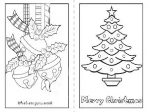 Printable Christmas Cards to Color