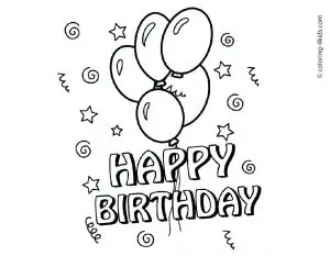 Printable Coloring Birthday Cards
