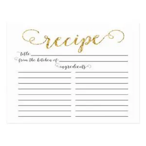 Recipe Cards from the Kitchen Of