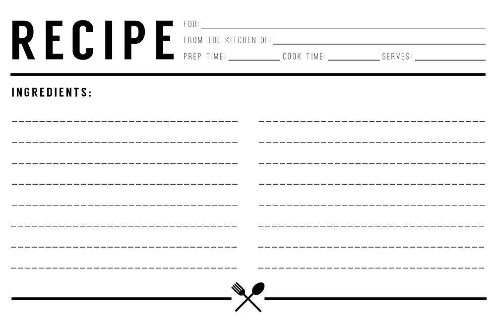 4X6 Recipe Cards Templates Word
