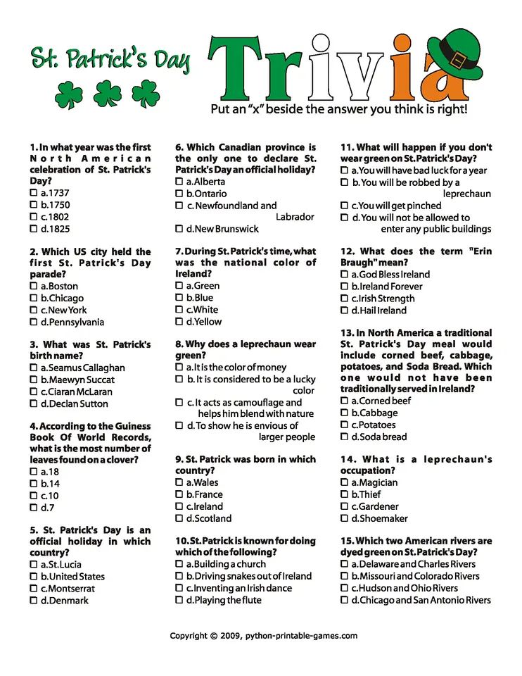14 Engaging St Patrick S Day Trivia Kitty Baby Love