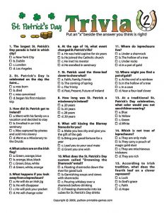 St Patrick's Day Trivia Questions