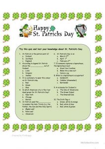 St. Patrick's Day Trivia