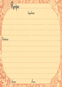 Thanksgiving Recipe Card Template Free