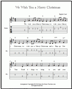 We Wish You a Merry Christmas Piano Guitar Duet Sheet Music Christmas