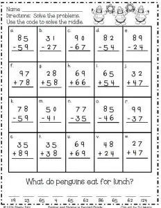 2nd Grade Addition and Subtraction Worksheets