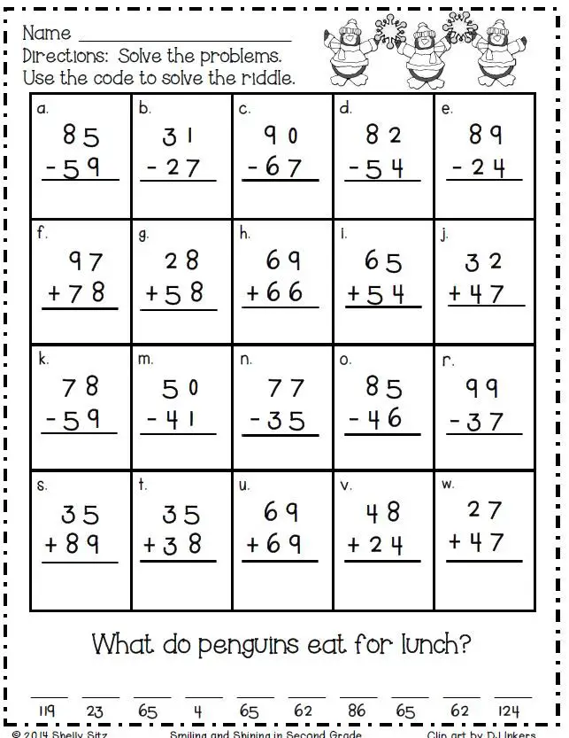 basic addition and subtraction worksheets