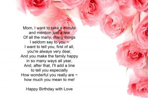 Birthday Card Verses for Mom