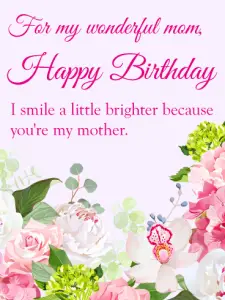 Birthday Card Wishes Designs for Mom
