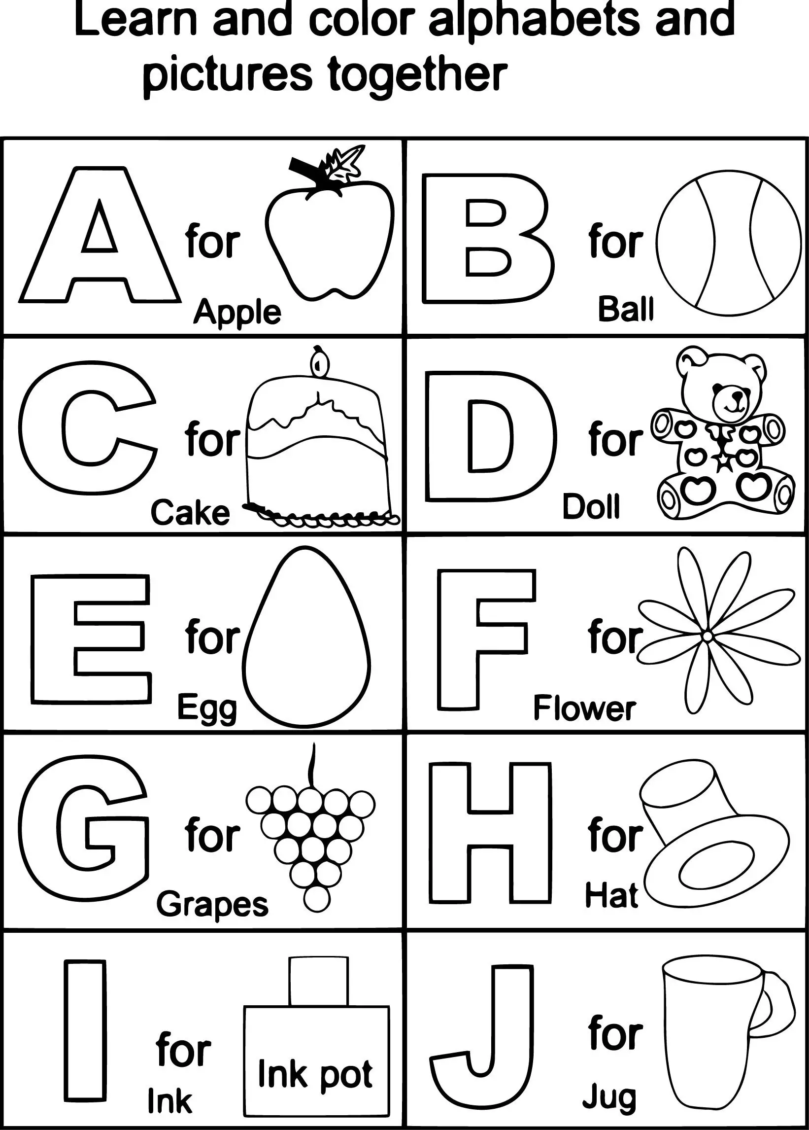 Free Printable Alphabet Flash Cards To Color