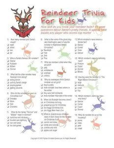 Children's Christmas Holiday Trivia and Answers