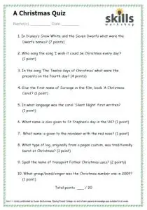 Christmas Carol Trivia