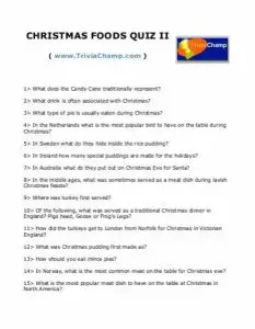 Christmas Food Trivia