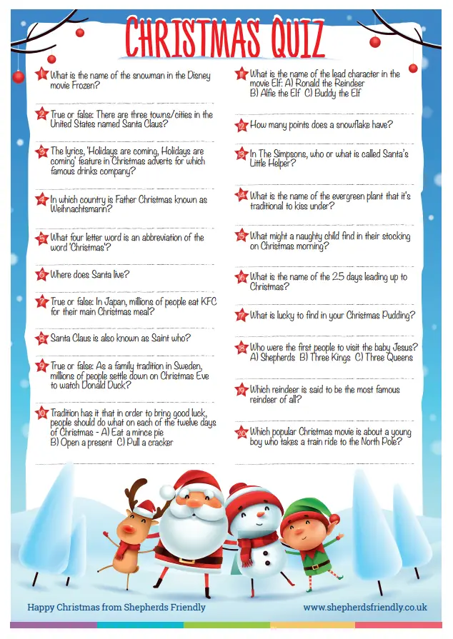 This 33 Facts About Free Printable Christmas Trivia Games Include Christmas Trivia Bingo 