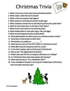 Christmas Trivia Questions for Kids