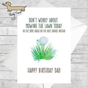 Dad Golf Birthday Card